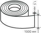Рулон нержавеющий 1,5х1000 мм.  AISI 201 (12Х15Г9НД) холоднокатаный,  матовый